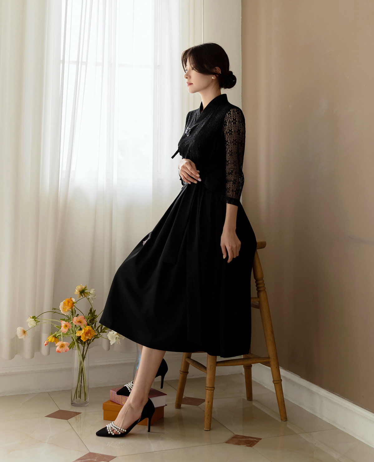 Basic Demure Modern Hanbok Wrap Skirt