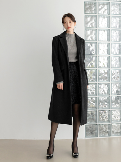 Soft Ribbed Longline Knit Top with Cozy Half‑Neck Fit