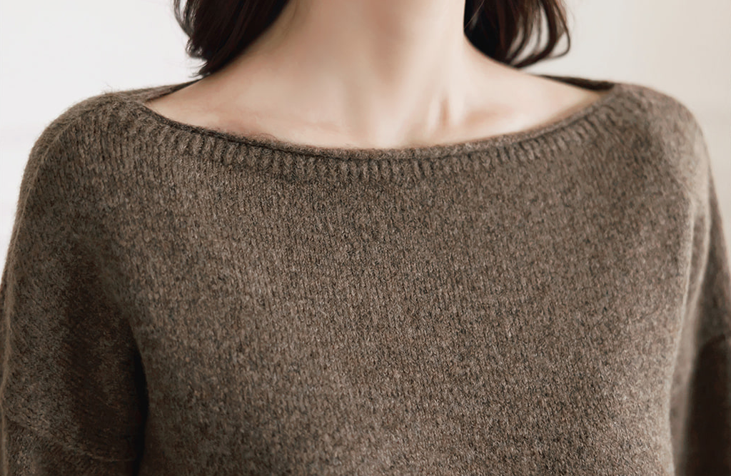 Long Sleeve Boatneck Knit Top