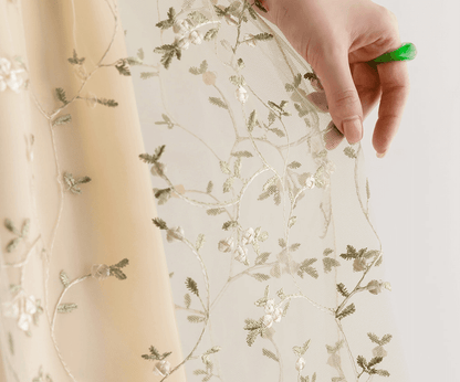 Floral Embroidered Lace Modern Wrap Hanbok Dress with a Romantic Touch
