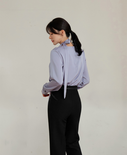 Perfect-Fit High-Waisted Bootcut Trousers with a Sleek Side-Zip Design