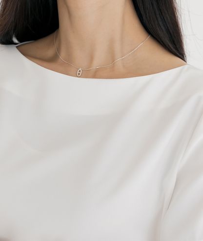 Elegant Boat Neck Blouse with an Effortlessly Refined Silhouette