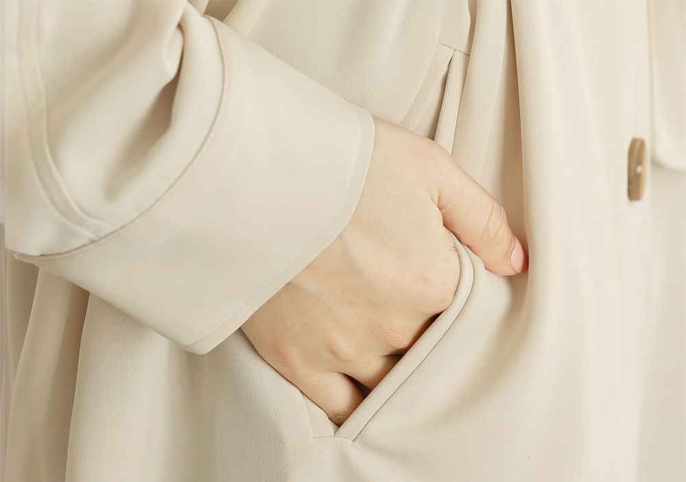 Elegant Feminine Raglan Trench Coat