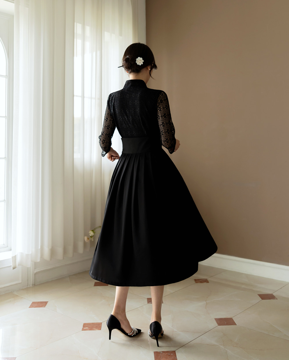 Basic Demure Modern Hanbok Wrap Skirt