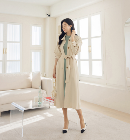 Elegant Feminine Raglan Trench Coat