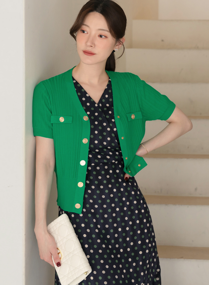 Romantic Polka Dot Flare Dress with a Graceful Feminine Silhouette