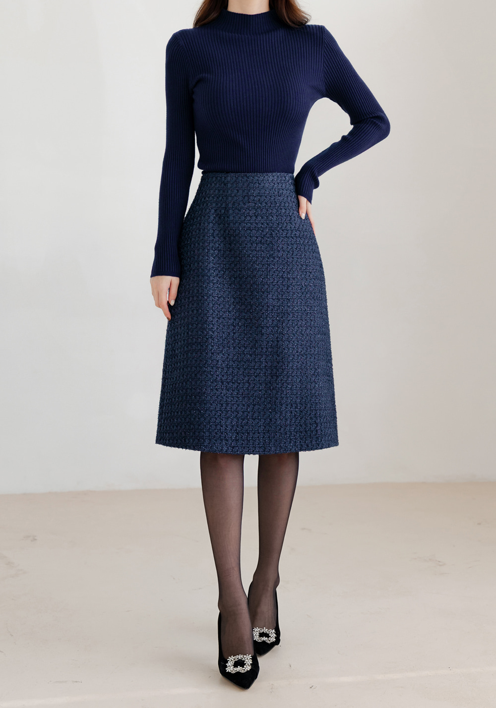 Soft Mock Neck Knit Top with Comfortable Everyday Fit