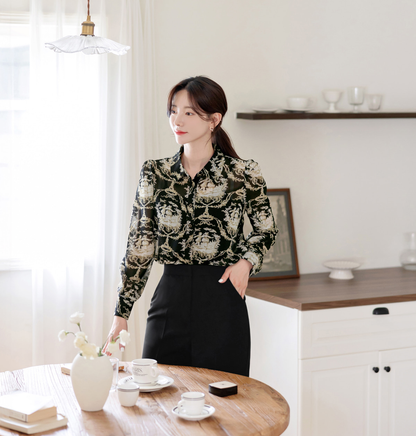 Fluid Wide-Leg Trousers with Tailored Pintuck Detail