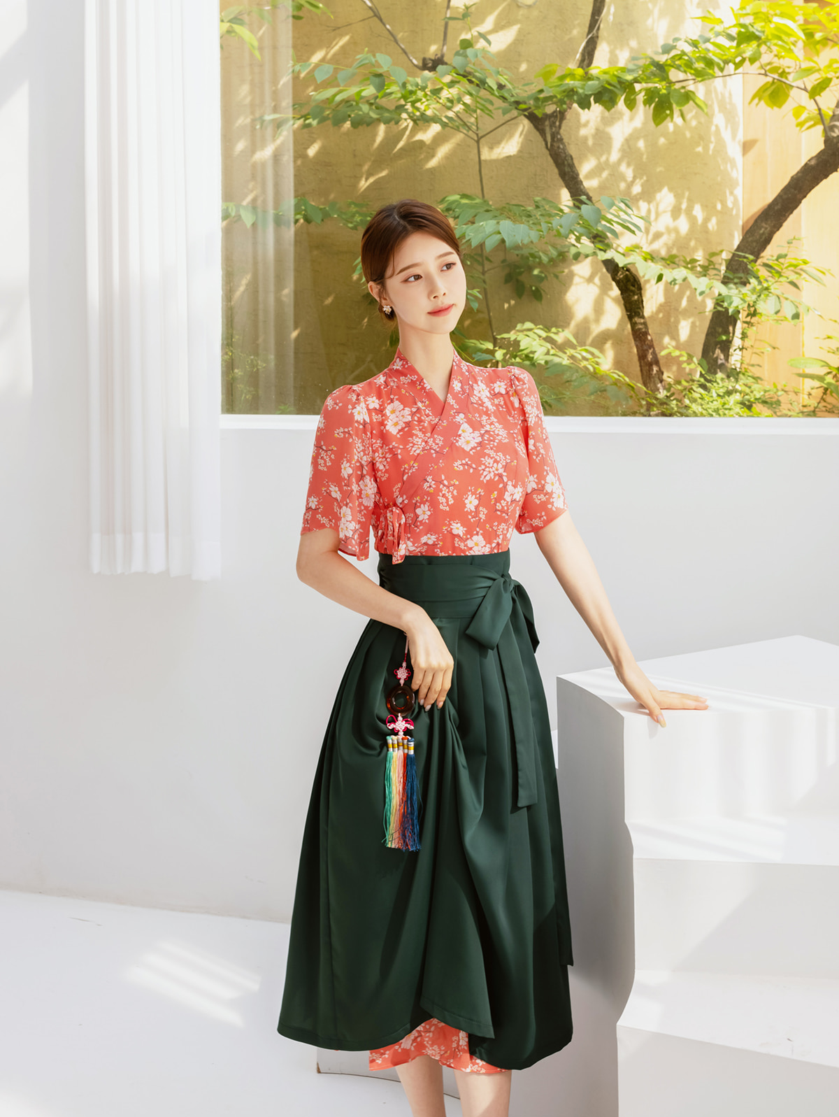 Basic Demure Modern Hanbok Wrap Skirt