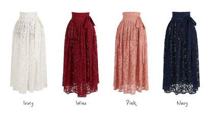 See-through Lace Modern Hanbok Wrap Skirt