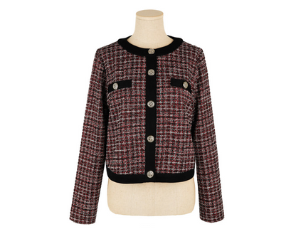 Elegant Tweed Cardigan Jacket for Sophisticated Styling