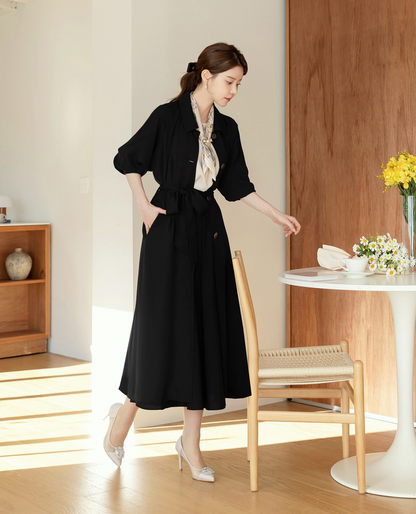 Elegant Feminine Raglan Trench Coat