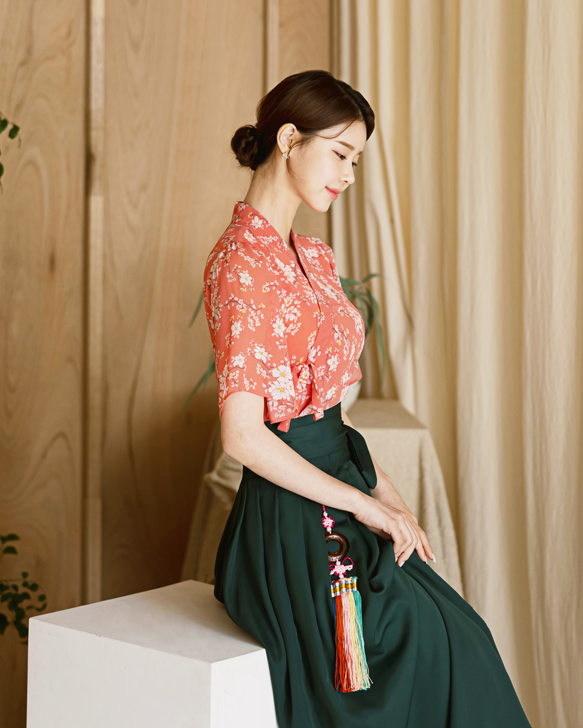 Basic Demure Modern Hanbok Wrap Skirt