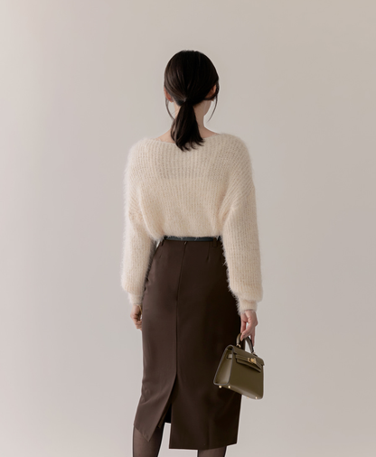 Boatneck Soft Knit Top