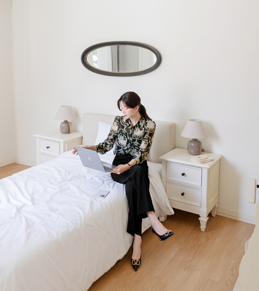 Fluid Wide-Leg Trousers with Tailored Pintuck Detail