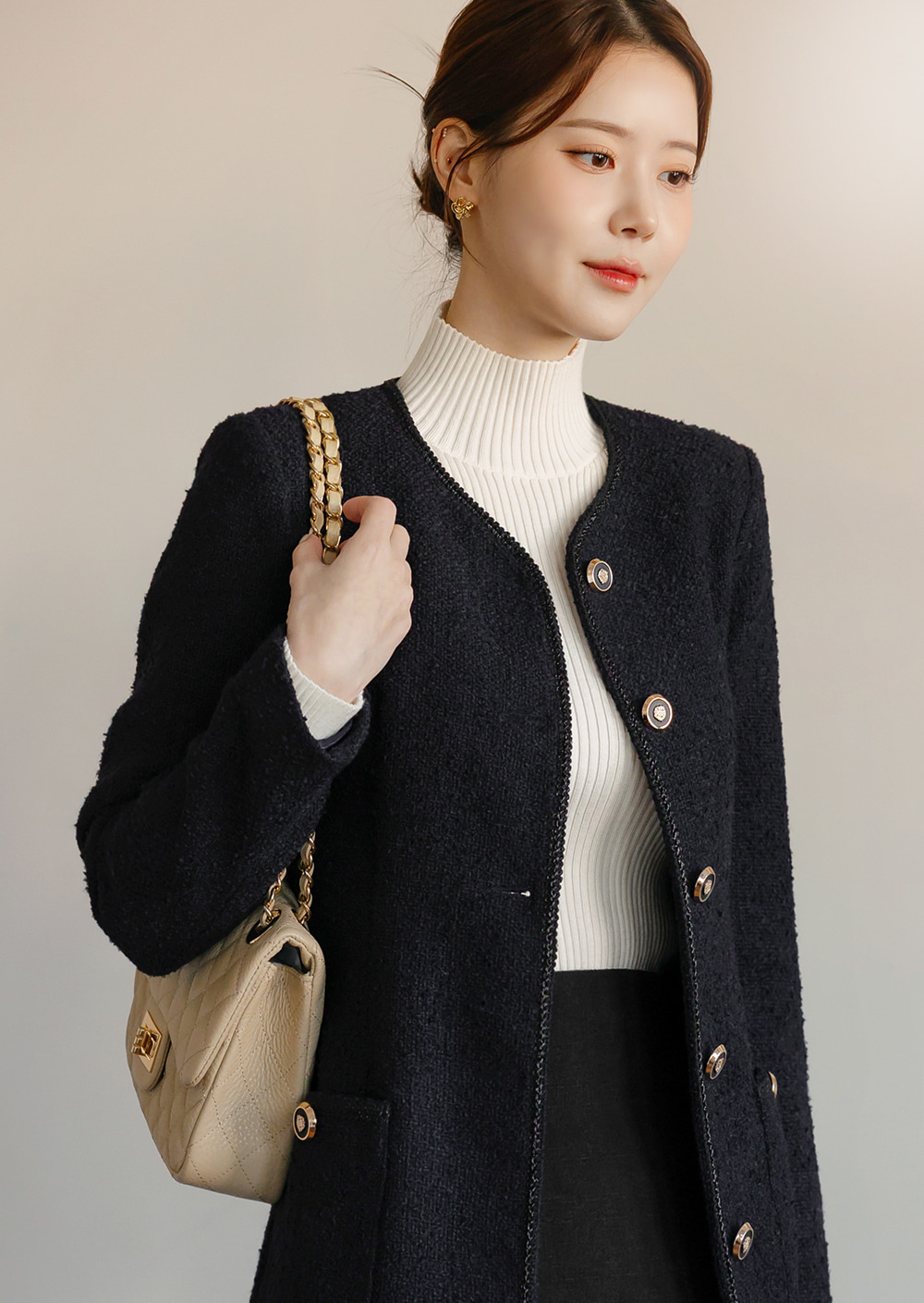 Cozy Ribbed Turtleneck Knit Top for Effortless Winter Layering