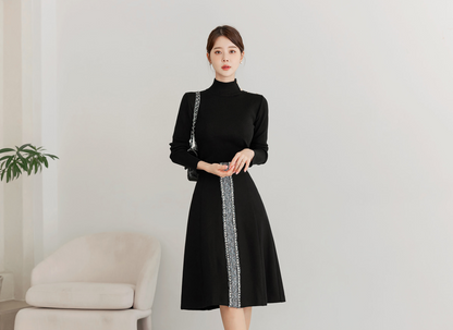 Unique Blend of Tweed Accents Semi-Flare Skirt