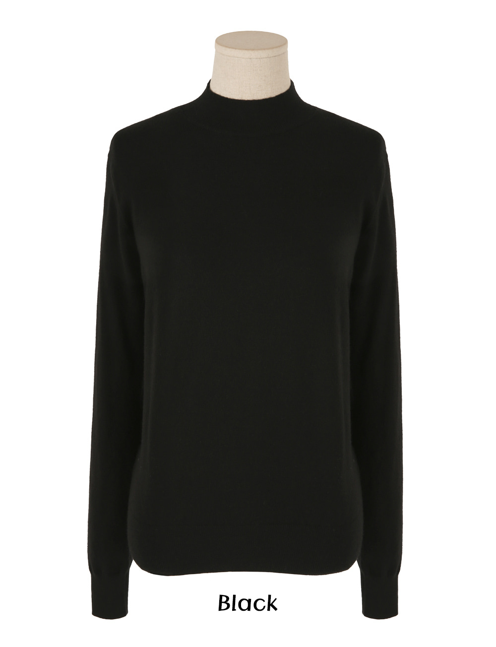 Essential Soft Mock Neck Knit with a Relaxed Silhouette