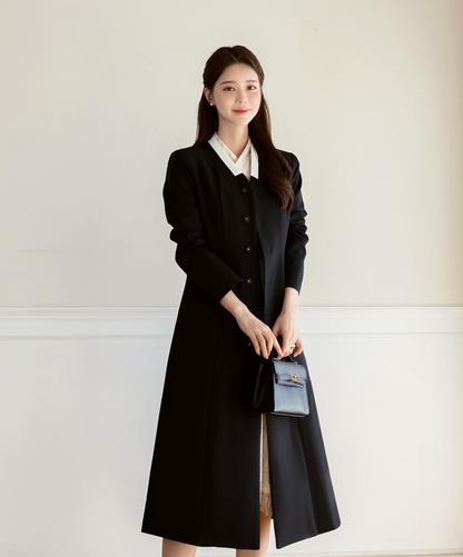 Black Modern Hanbok Durumagi Coat