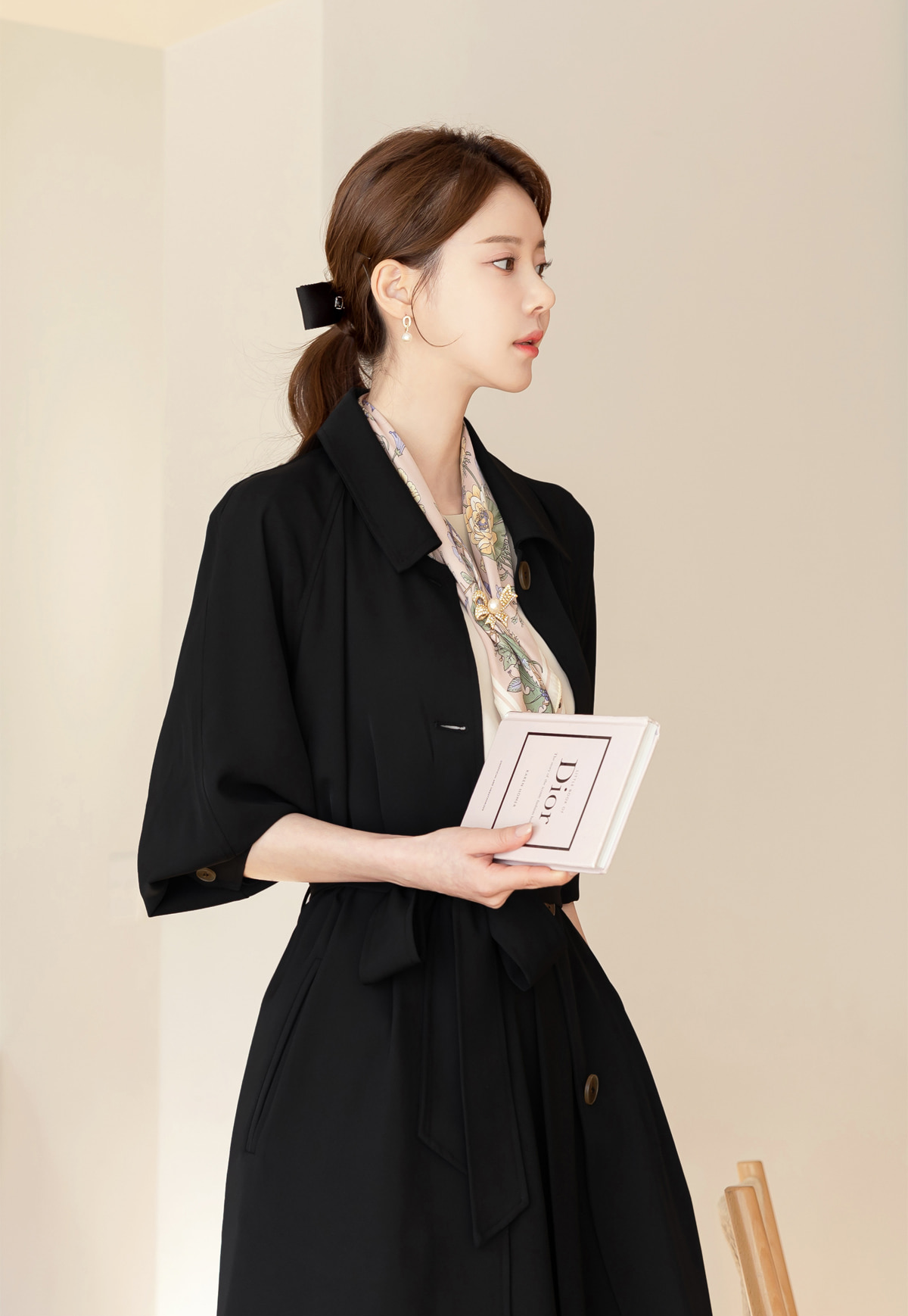 Elegant Feminine Raglan Trench Coat