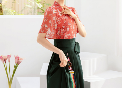 Basic Demure Modern Hanbok Wrap Skirt