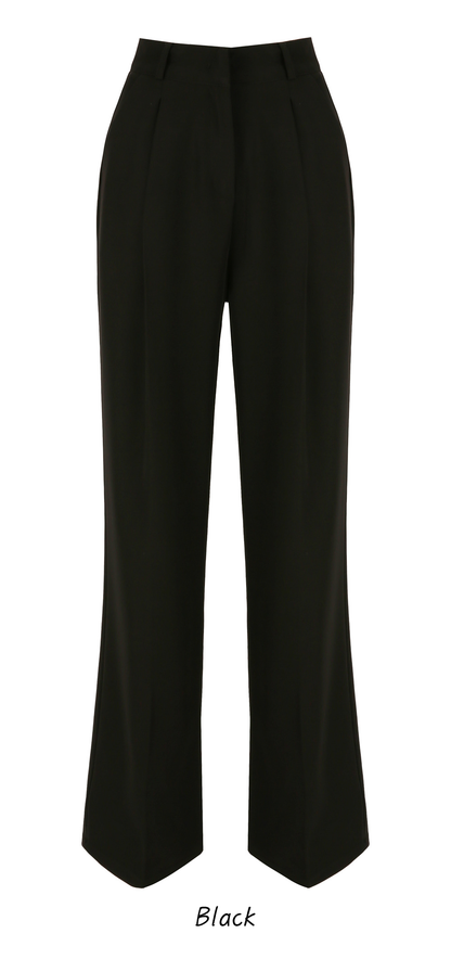 Refined Semi-Wide Trousers with a Comfort Waistband