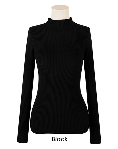 Soft Mock Neck Knit Top with Comfortable Everyday Fit