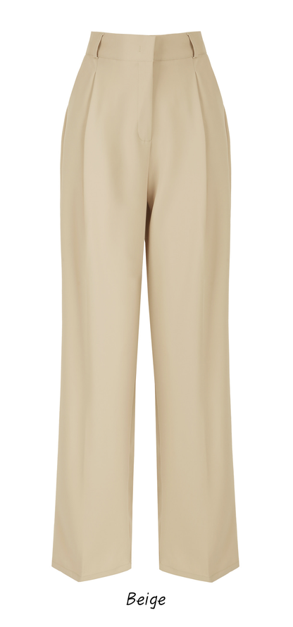 Refined Semi-Wide Trousers with a Comfort Waistband