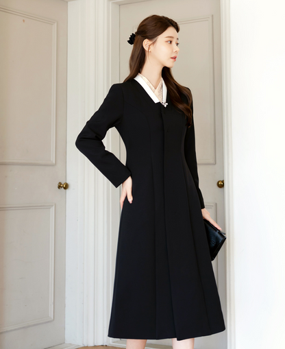 Black Modern Hanbok Durumagi Coat