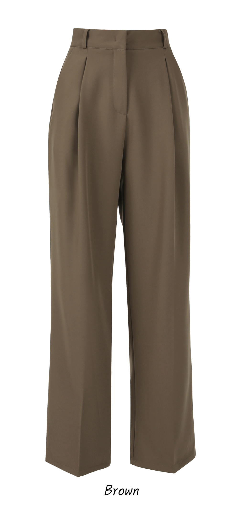 Refined Semi-Wide Trousers with a Comfort Waistband