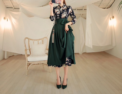 Basic Demure Modern Hanbok Wrap Skirt