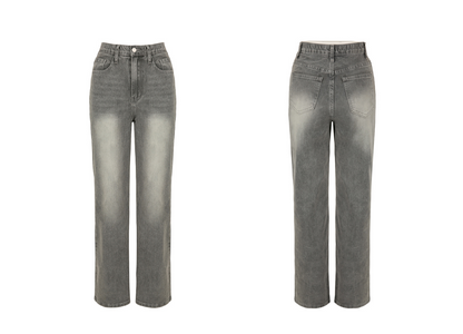 Women's Vintage Washed Stretch Denim Pants