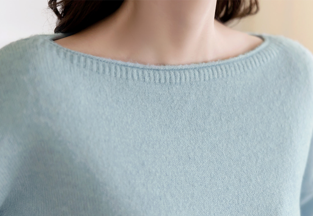 Long Sleeve Boatneck Knit Top