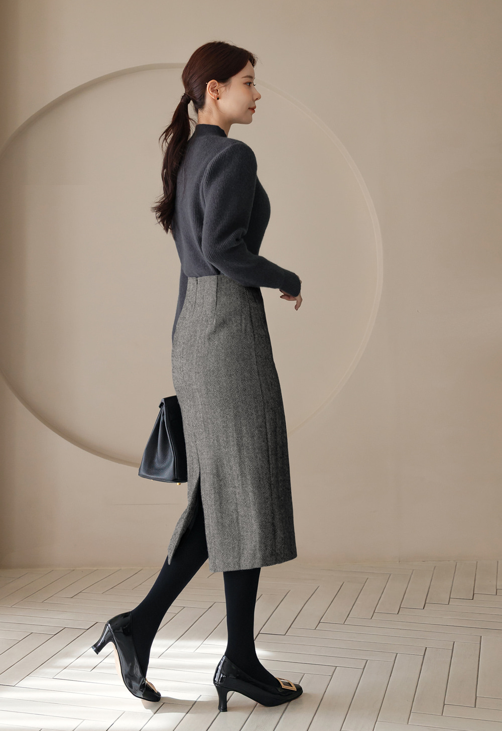Soft Side‑Button Mock Neck Knit for Cozy Office & Everyday Style