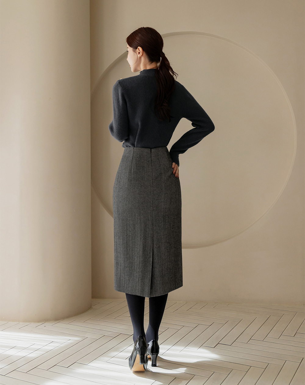 Soft Side‑Button Mock Neck Knit for Cozy Office & Everyday Style