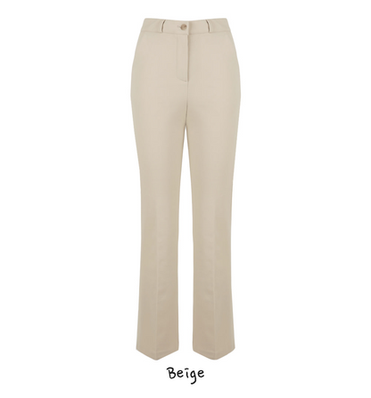 Warm Slim Fit Pants with Brushed-Lined Stretch Fabric