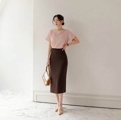 Elegant Boat Neck Blouse with an Effortlessly Refined Silhouette