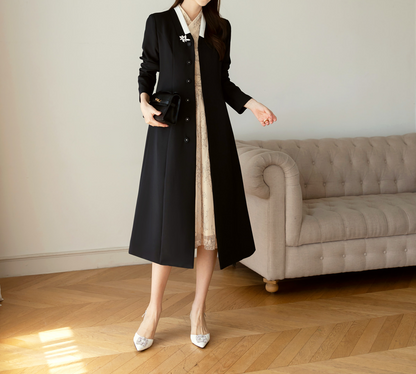 Black Modern Hanbok Durumagi Coat