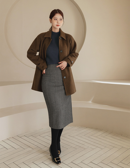 Soft Side‑Button Mock Neck Knit for Cozy Office & Everyday Style