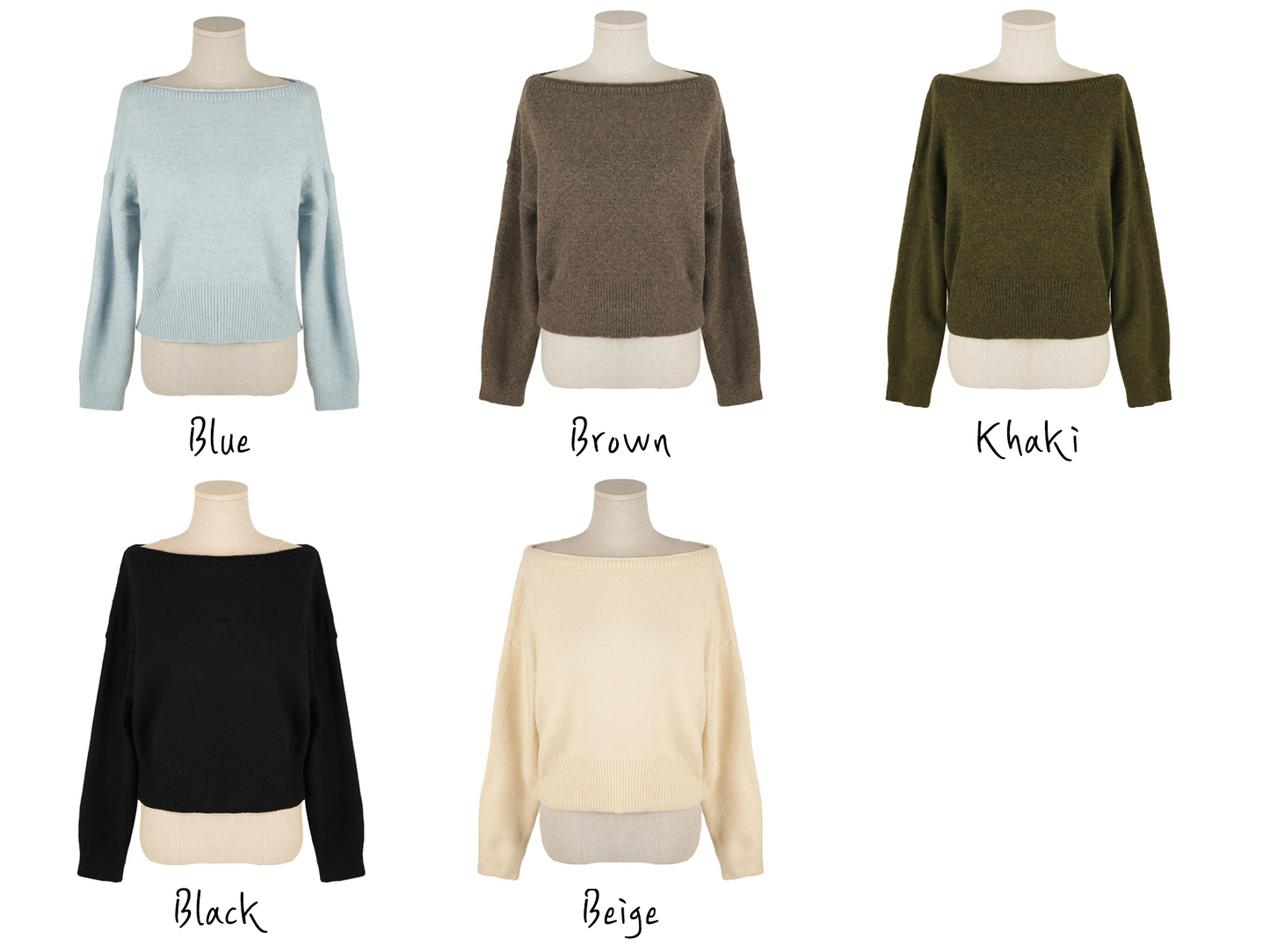 Long Sleeve Boatneck Knit Top