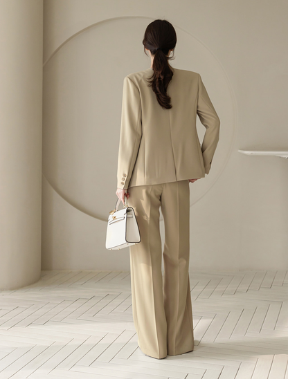 Fluid Wide-Leg Trousers with Tailored Pintuck Detail