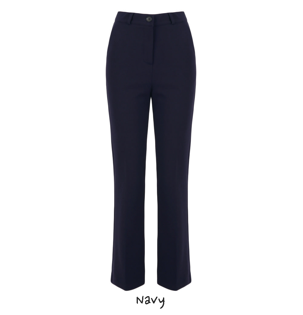 Warm Slim Fit Pants with Brushed-Lined Stretch Fabric