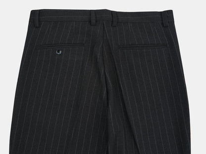 Charcoal Gray Wool Stripe Pants