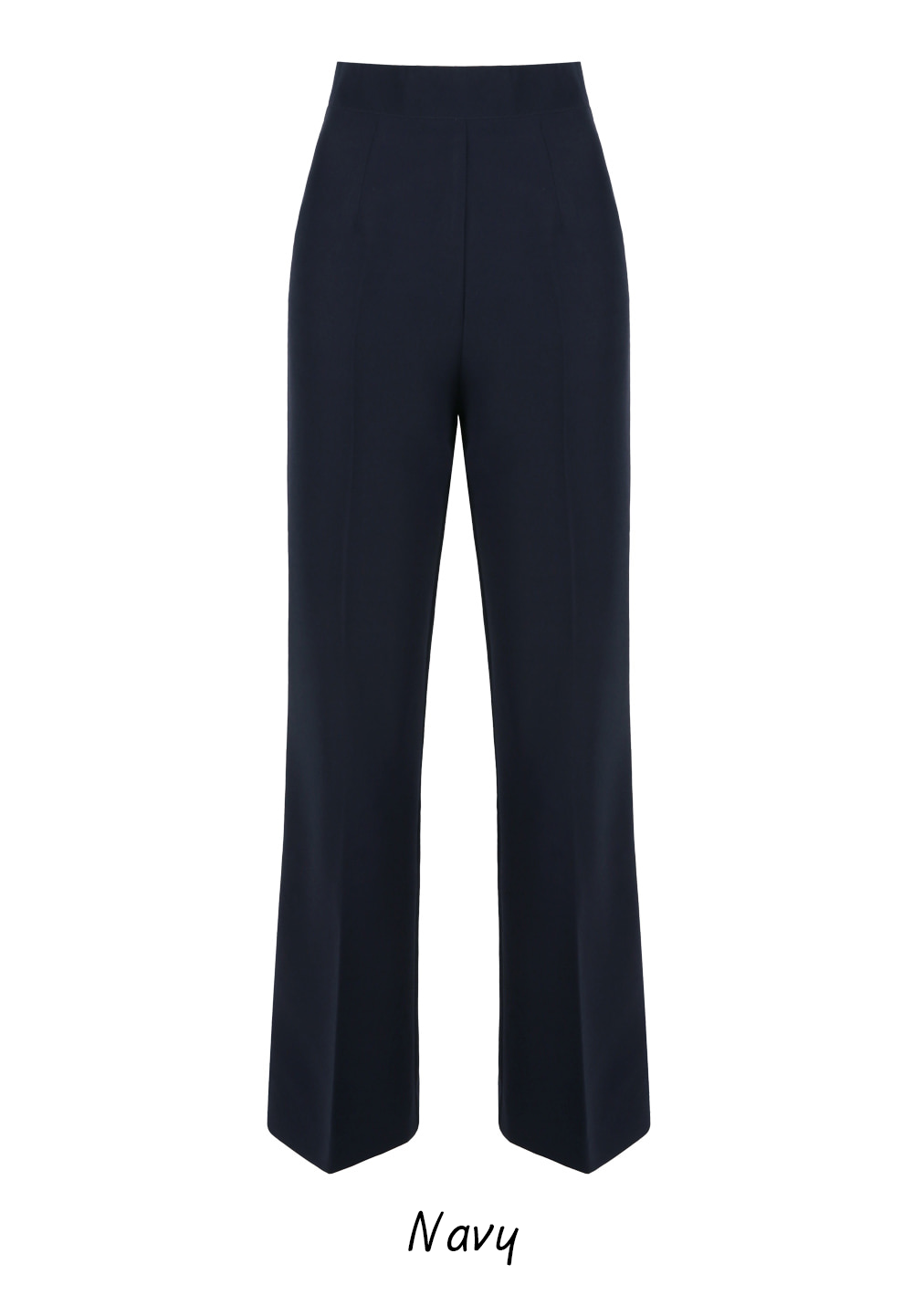 Perfect-Fit High-Waisted Bootcut Trousers with a Sleek Side-Zip Design