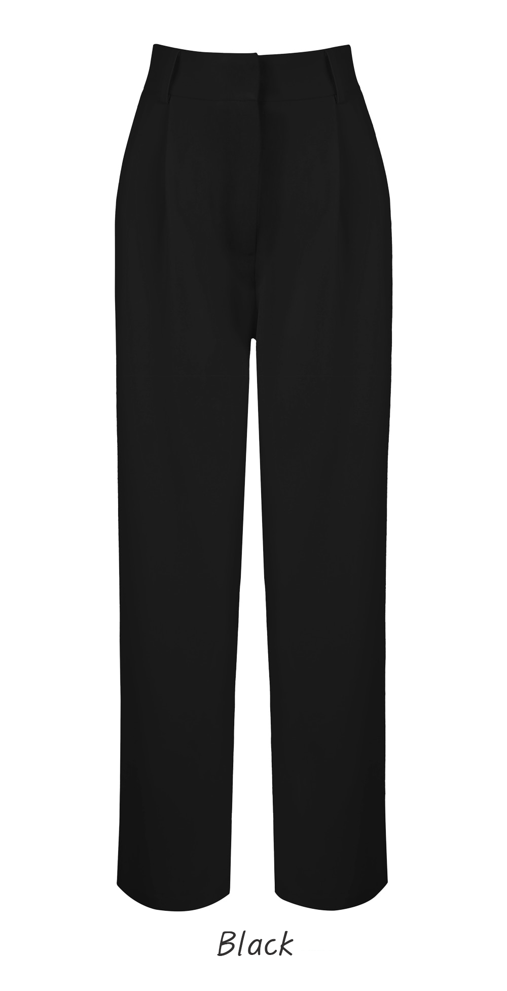 Tailored Semi-Wide Trousers with Elegant Pintuck Detail