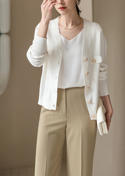 Fluid Wide-Leg Trousers with Tailored Pintuck Detail