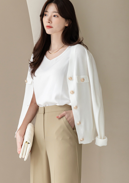 Fluid Wide-Leg Trousers with Tailored Pintuck Detail