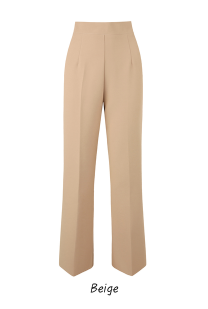 Perfect-Fit High-Waisted Bootcut Trousers with a Sleek Side-Zip Design