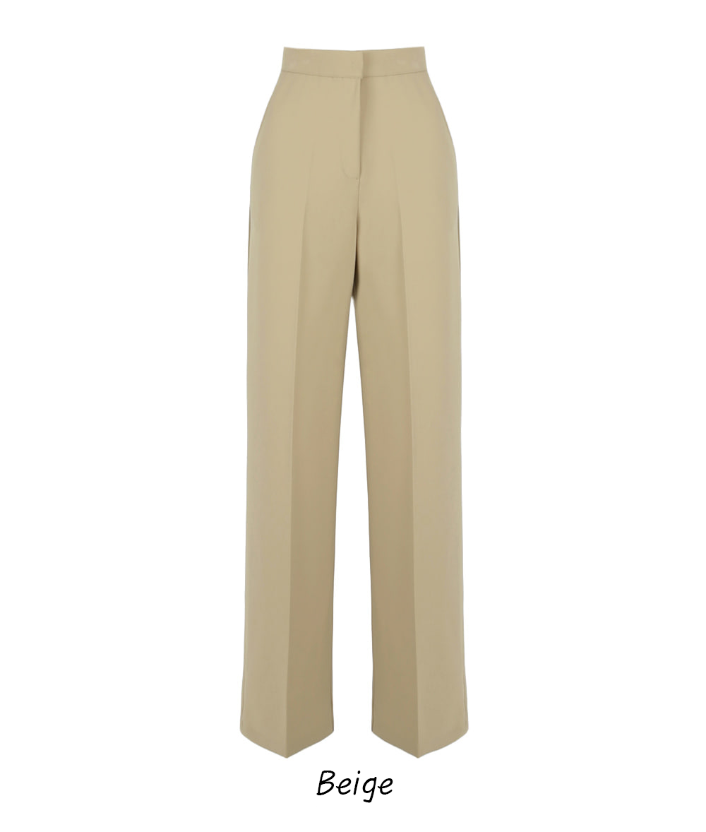 Fluid Wide-Leg Trousers with Tailored Pintuck Detail