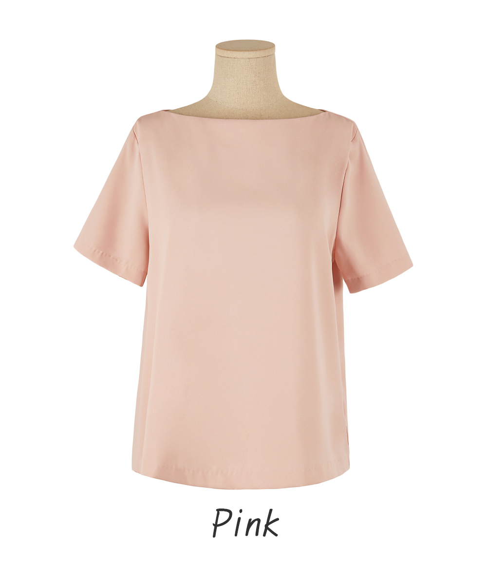 Elegant Boat Neck Blouse with an Effortlessly Refined Silhouette